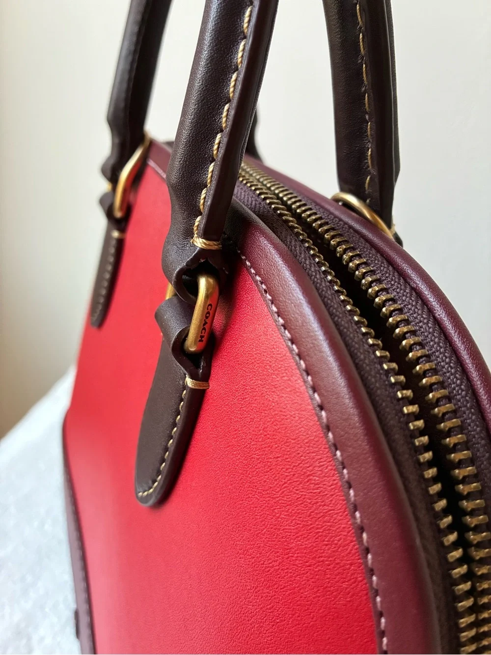 Coach Revel Bag in Bold Red Multi colorway